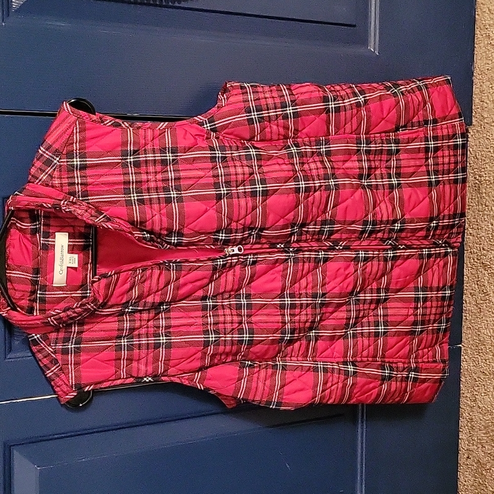 Red plaid vest